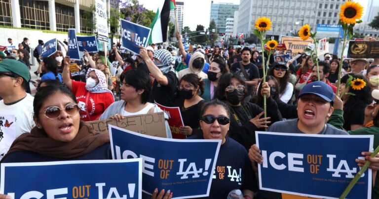 After six months under Trump, California and L.A. are battlegrounds. Who benefits?